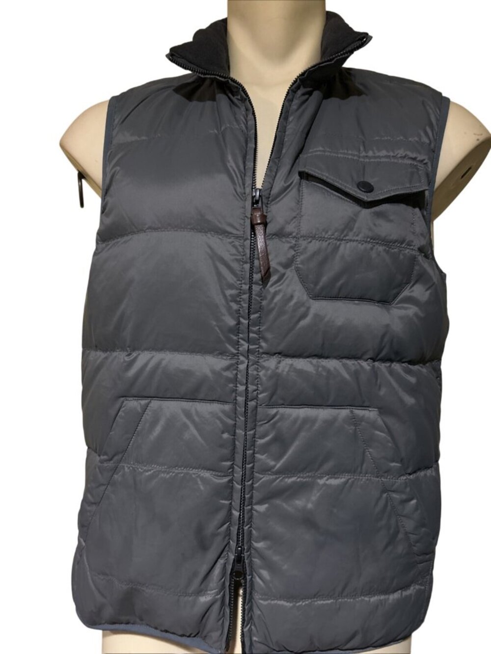 J Peterman Eiger Down Vest Mens Guideboat Co Puffer Quilted Sold Out Gilet Gray